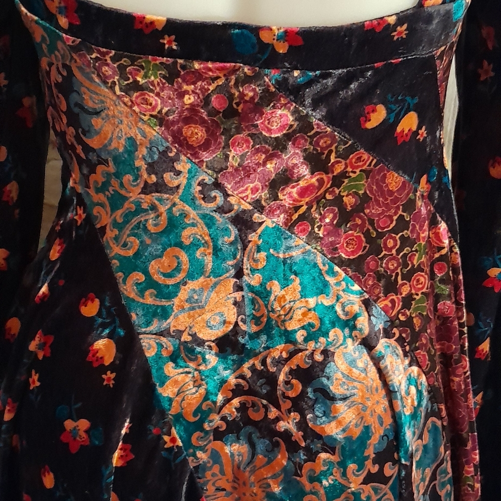 New Free People REGINA Velvet Mini Knee Length Dress - Picture 3 of 6